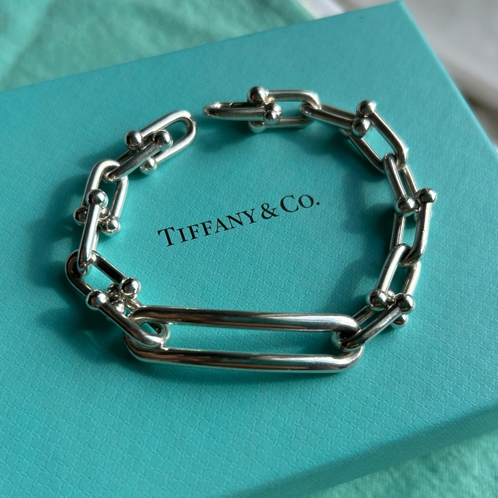 Tiffany & Co. Sterling Silver “Hardware” Elongated Link Bracelet